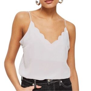 Topshop Lilac Scallop Camisole